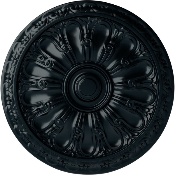 Ekena Millwork Kirke Ceiling Medallion (Fits Canopies up to 3 3/4"), Hand-Painted Night Shade, 15 3/4"OD x 5/8"P CM16KINSF - main